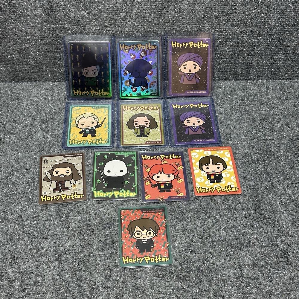 Harry Potter Ooshies Collector Cards 2023 Card Lot Of (11) Refractor Holos Base